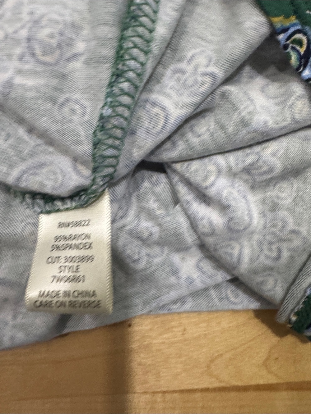 Max Studio Green Printed Short Sleeve Midi Dress - Picture 3 of 3